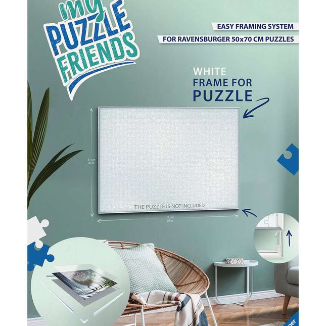 Puzzel lijst 1000 stukjes puzzel Wit