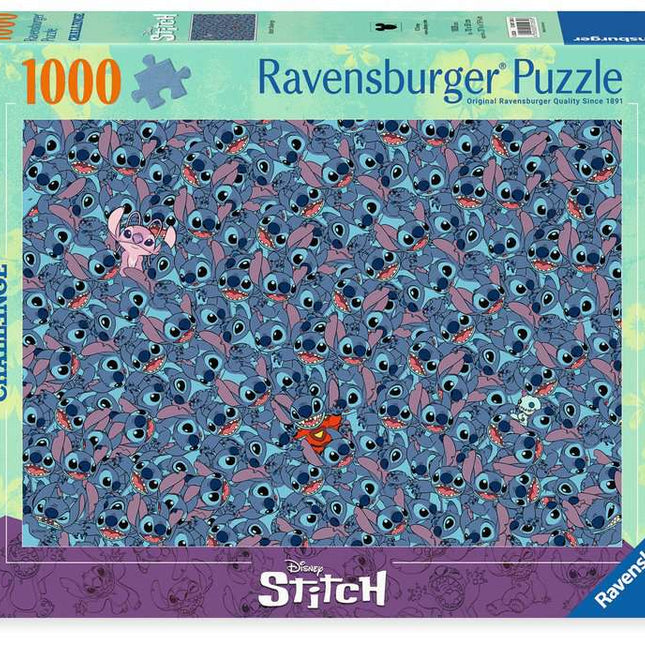 Dit is een foto van het spel Disney Stitch , Challenge - 1000 stukjes te koop bij Speldorado Spellenwinkel Delft
