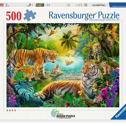 Tiger Family in the Oasis