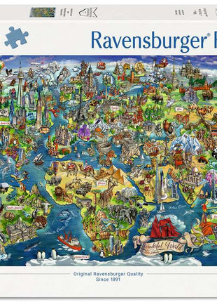 Illustrated world map