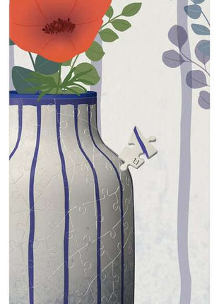 Vase Stripes Blue