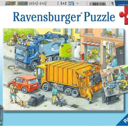 Vuilniswagen En Sleepwagen 2X24 Stukjes 50963, 50963 van Ravensburger te koop bij Speldorado !