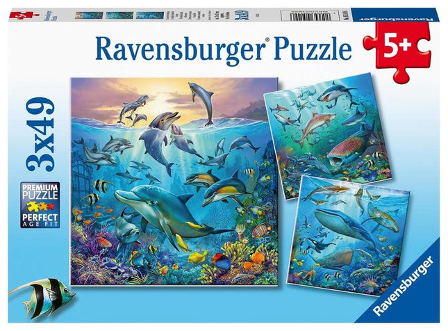 Dieren In De Oceaan 3X49 Stukjes 51496, 51496 van Ravensburger te koop bij Speldorado !