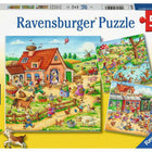 Dit is een foto van het spel Landelijke Vakantie drie puzzels te koop bij Speldorado Spellenwinkel Delft