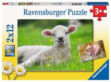 Dit is een foto van het spel Boerderijdieren - 2 x 12 stukjes te koop bij Speldorado Spellenwinkel Delft
