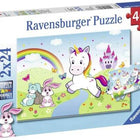 Dit is een foto van het spel Sprookjesachtige eenhoorn - 2x24 stukjes te koop bij Speldorado Spellenwinkel Delft