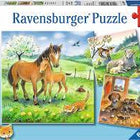 Dit is een foto van het spel Knuffeltijd drie puzzels te koop bij Speldorado Spellenwinkel Delft