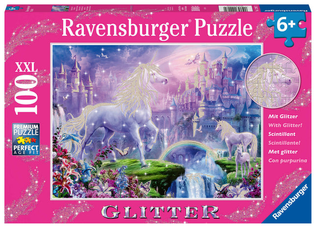 Koninkrijk Van De Eenhoorns (Glitter) 100 Xxl 129072, 129072 van Ravensburger te koop bij Speldorado !