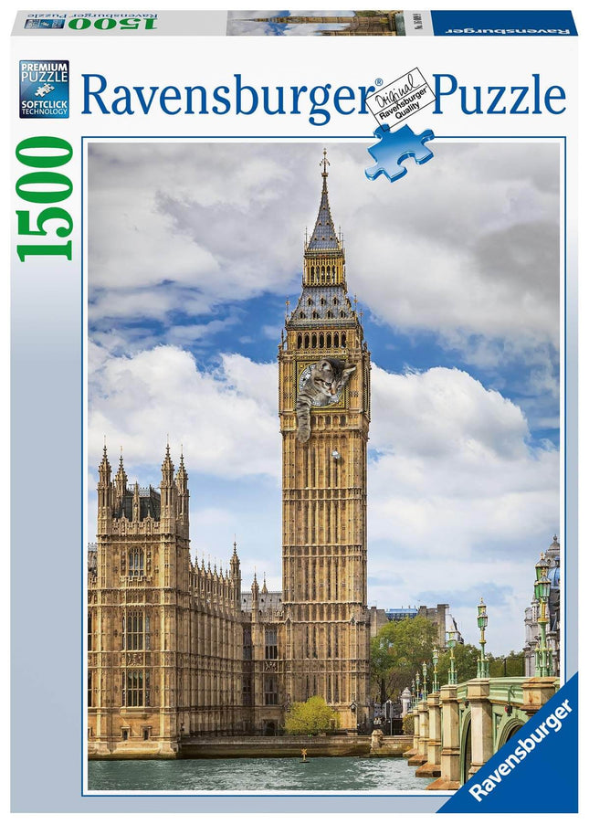 Grappige Kat Op De Big Ben, 160099 van Ravensburger te koop bij Speldorado !