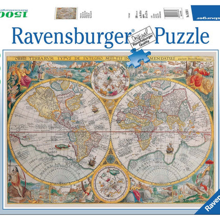 Wereldkaart 1594 1500 Stukjes 163816, 163816 van Ravensburger te koop bij Speldorado !