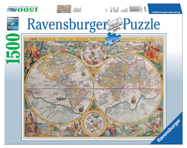 Wereldkaart 1594 1500 Stukjes 163816, 163816 van Ravensburger te koop bij Speldorado !