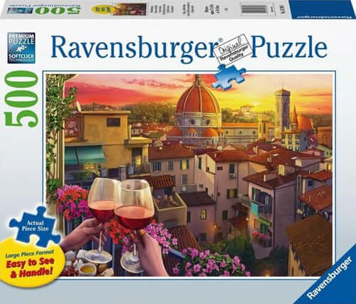 Wijn Drinken Op Het Terras 500 Stukjes (Extra Groot) 167968, 167968 van Ravensburger te koop bij Speldorado !