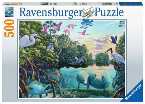 Ravensburger puzzel "Verkeerschaos , Comic - Rear view mirror - 1000 stukjes" - 1000 stukjes
