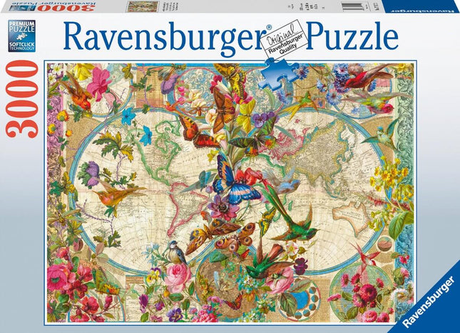 Flora & Fauna Wereldkaart 3.000 Stukjes 171170, 171170 van Ravensburger te koop bij Speldorado !