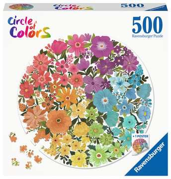 circle of colors flowers