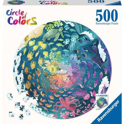 Round Puzzle Circle Of Colors Ocean/Submarine 500 Stukjes Ronde 171705, 171705 van Ravensburger te koop bij Speldorado !