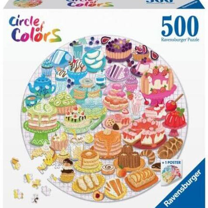 Round Puzzle Circle Of Colors Desserts/Pastries 500 Stukjes Ronde 171712, 171712 van Ravensburger te koop bij Speldorado !