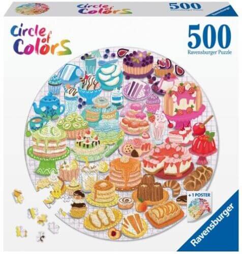 Round Puzzle Circle Of Colors Desserts/Pastries 500 Stukjes Ronde 171712, 171712 van Ravensburger te koop bij Speldorado !