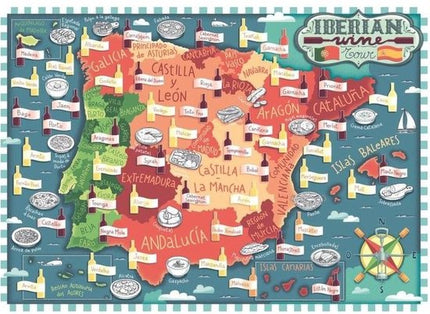 Map of Iberia - Wines