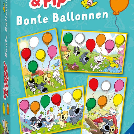 Dit is een foto van het spel Woezel & Pip bonte ballonnen te koop bij Speldorado Spellenwinkel Delft