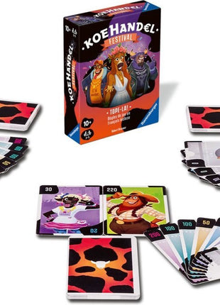 Dit is een foto van het spel Koehandel Festival te koop bij Speldorado Spellenwinkel Delft