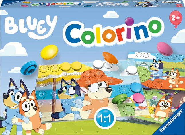 Dit is een foto van het spel Bluey Colorino te koop bij Speldorado Spellenwinkel Delft