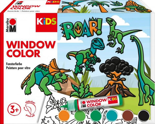 Marabu KiDS Window Color Set Dinosaurier