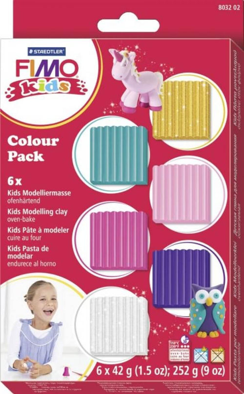 FIMO kids Colour Pack girlie 6x42 g, 63210668 van Vedes te koop bij Speldorado !