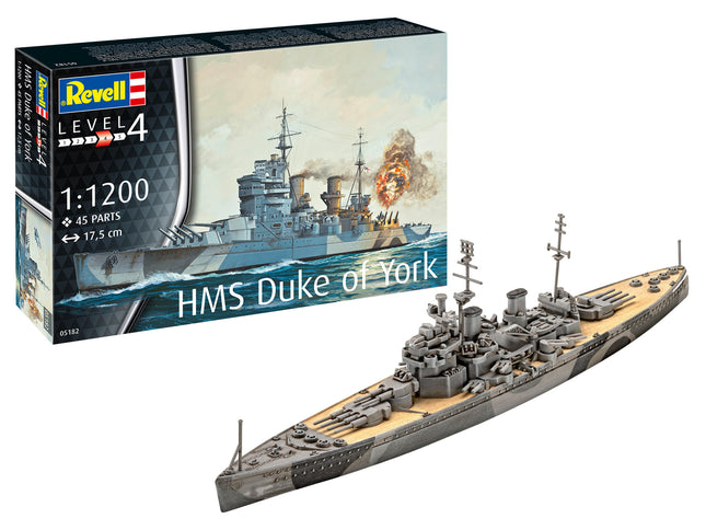 Dit is een foto van het spel Model Set Battleship HMS Duke of York te koop bij Speldorado Spellenwinkel Delft