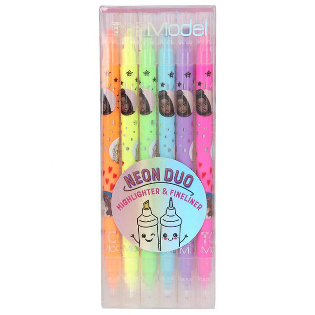 Topmodel Neon Duo Highlighter & Fineliner, 11383 van Depeche te koop bij Speldorado !