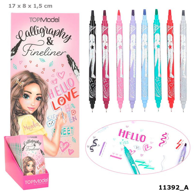 TOPModel kalligrafeer en fineliner set, 11392 van Depeche te koop bij Speldorado !