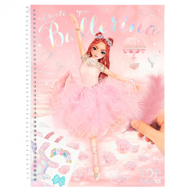 Create your TOPModel kleurboek met stickers BALLET, 0012122 van Depeche te koop bij Speldorado !