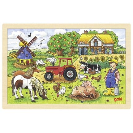 Boerderij met molen, houten puzzel, 57891 van Gollnest & Kiesel te koop bij Speldorado !