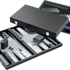 Dit is een foto van het spel Philos Backgammon Koffer Grijs te koop bij Speldorado Spellenwinkel Delft