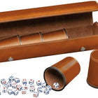 Philos Dobbelbeker Kunstleer Bruin (set 5 stuks)