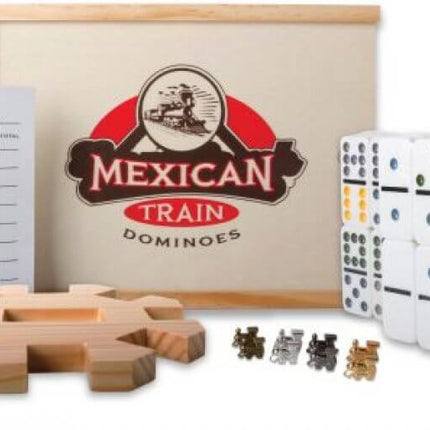 Mexican Train Domino, 66 delig, Natrual Games, 61151893 van Vedes te koop bij Speldorado !