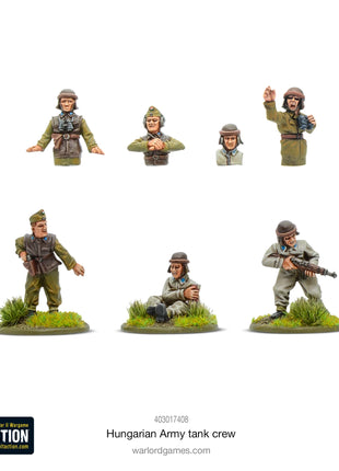 Hungarian Tank Crew - EN voor Bolt Action - hongaren infantry schaal 1:58 miniatuur