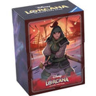 Dit is een foto van het spel Deck Box A Tide of the floodborne Mulan - Disney Lorcana te koop bij Speldorado Spellenwinkel Delft