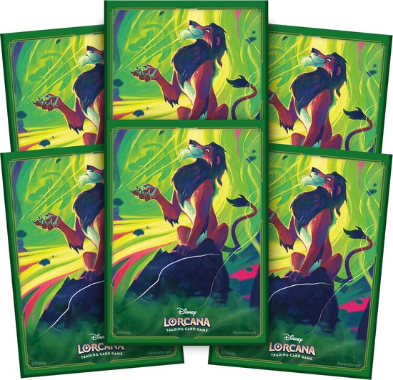 Dit is een foto van het spel Disney Lorcana: Card Sleeves Scar (65x) te koop bij Speldorado Spellenwinkel Delft