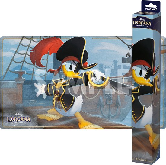 Dit is een foto van het spel Disney Lorcana: Azurite Sea Playmat Donald Duck Buccaneer te koop bij Speldorado Spellenwinkel Delft