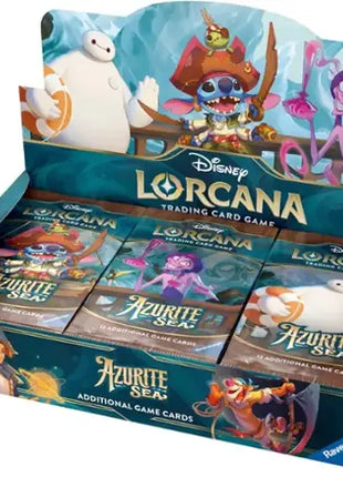 Dit is een foto van het spel Azurite Sea Boosterbox 24 boosters - Disney Lorcana te koop bij Speldorado Spellenwinkel Delft
