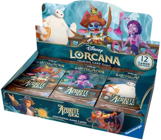 Dit is een foto van het spel Azurite Sea Boosterbox 24 boosters - Disney Lorcana te koop bij Speldorado Spellenwinkel Delft