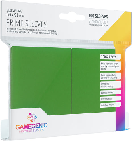 Sleeves Pack Prime Green (100) - Sleeves - Kaartspel accessoires,bordspel accessoires