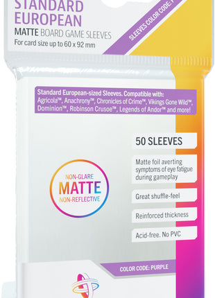 Sleeves Prime Board Game - Purple 62x94mm (50) Matte - Sleeves - Kaartspel accessoires,bordspel accessoires
