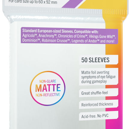 Sleeves Prime Board Game - Purple 62x94mm (50) Matte