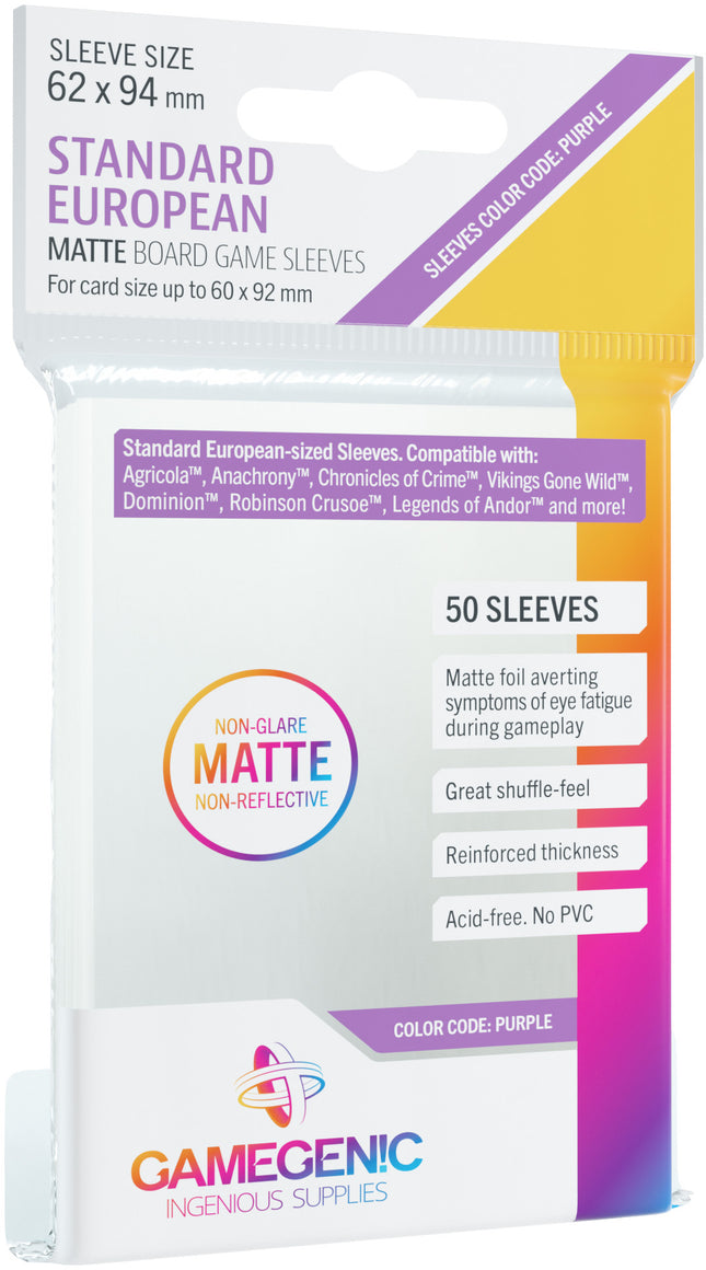 Sleeves Prime Board Game - Purple 62x94mm (50) Matte