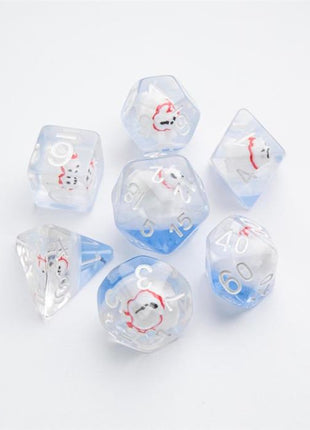 Dice Embraced Polar Bear RPG Dice Set 7pcs