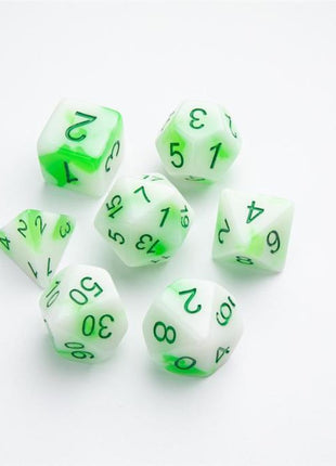 Dice Glow Series Venom Stones RPG Dice Set 7pcs