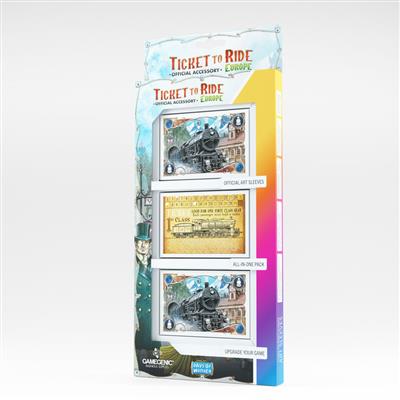 Dit is een foto van het spel SLEEVES Ticket To Ride Europe Art Sleeves (168) te koop bij Speldorado Spellenwinkel Delft