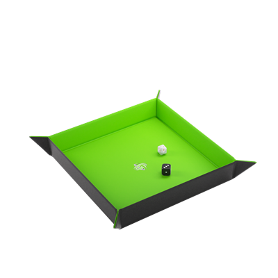 Magnetic Dice Tray Square Black/Green - NL - Dice tray - Kaartspel accessoires,bordspel accessoires